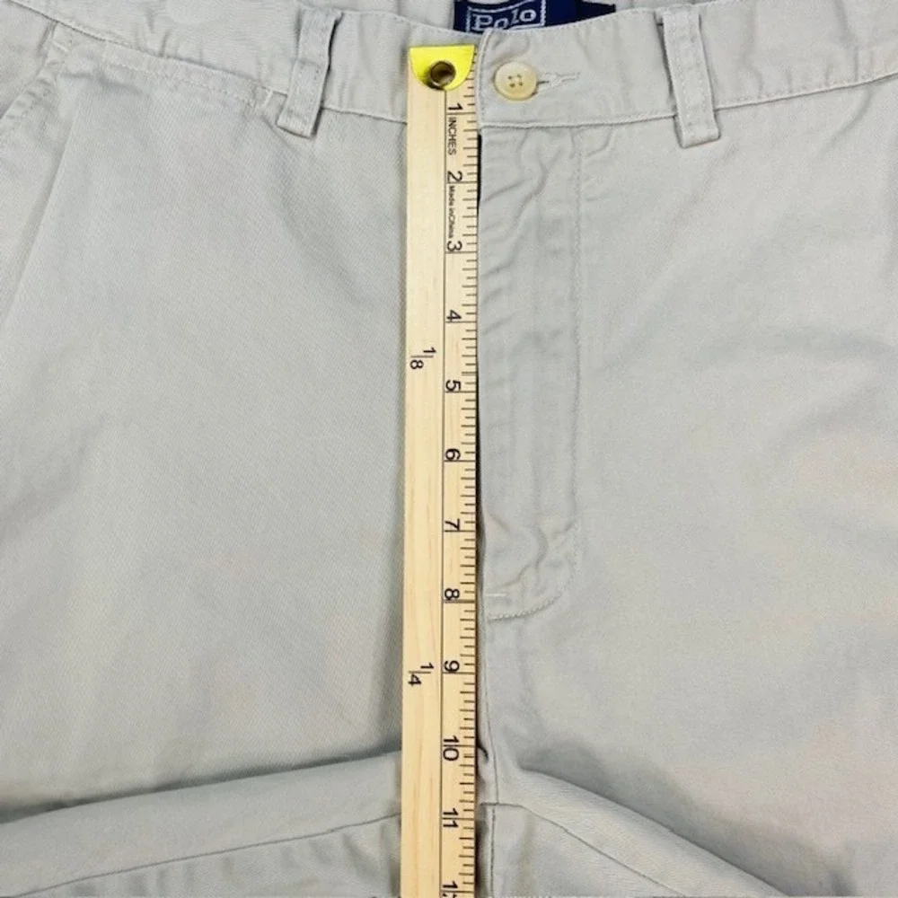 Polo Ralph Lauren Prospect Short Mens 32 Tan Khaki Cotton Twill Chino Flat Front